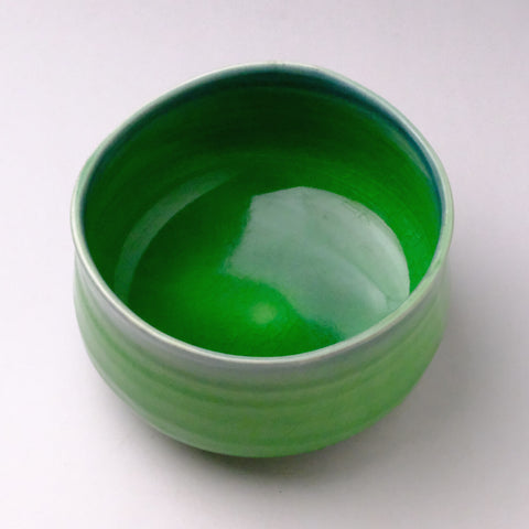Fuchi-maki Green Matcha Bowl